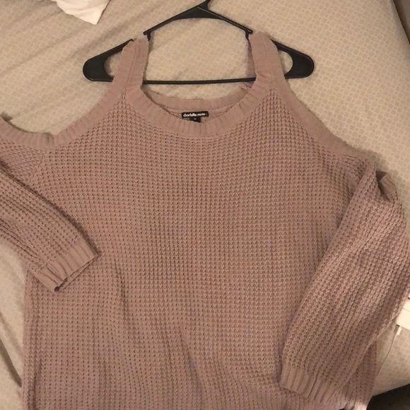 Charlotte Russe Sweaters - Lightweight knit cold shoulder